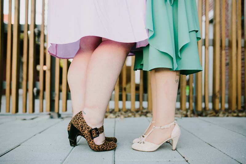 Throwback style and sweet moments all over this vintage eclectic wedding