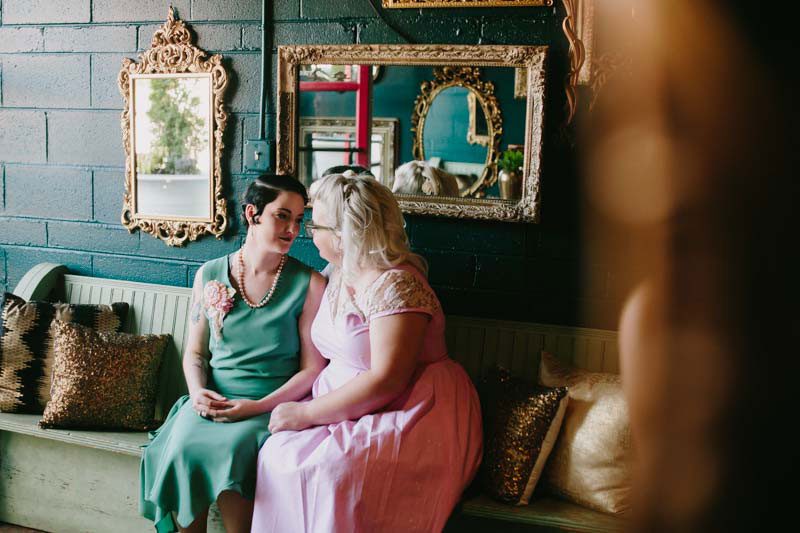 Throwback style and sweet moments all over this vintage eclectic wedding