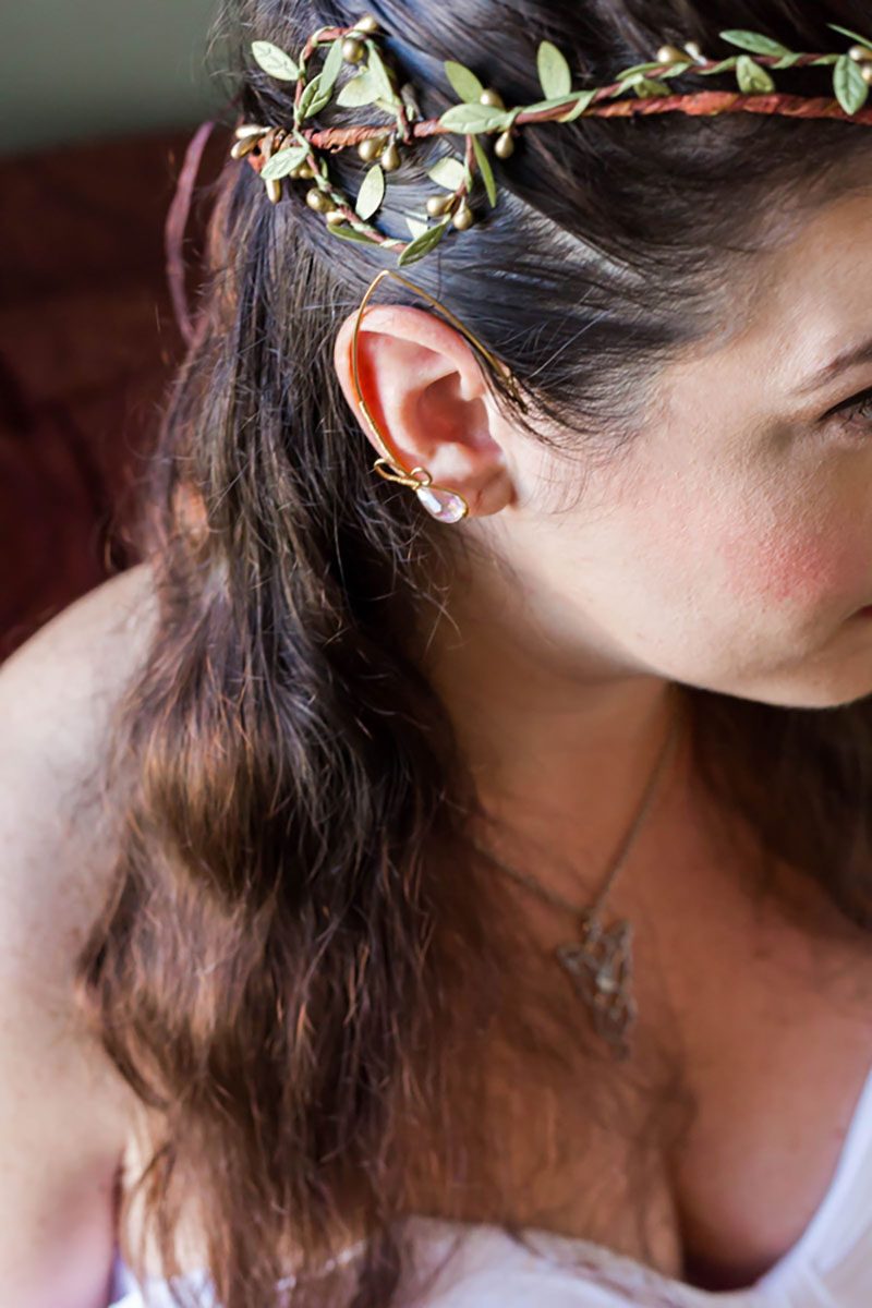 An elegantly bohemian intimate backyard elopement