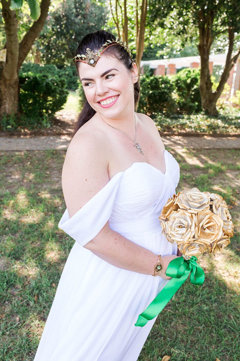 An elegantly bohemian intimate backyard elopement