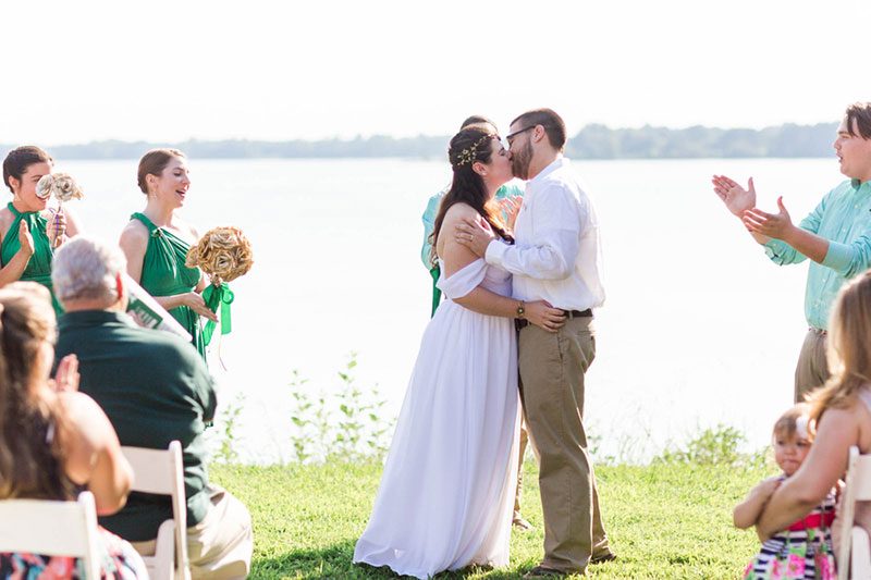 An elegantly bohemian intimate backyard elopement