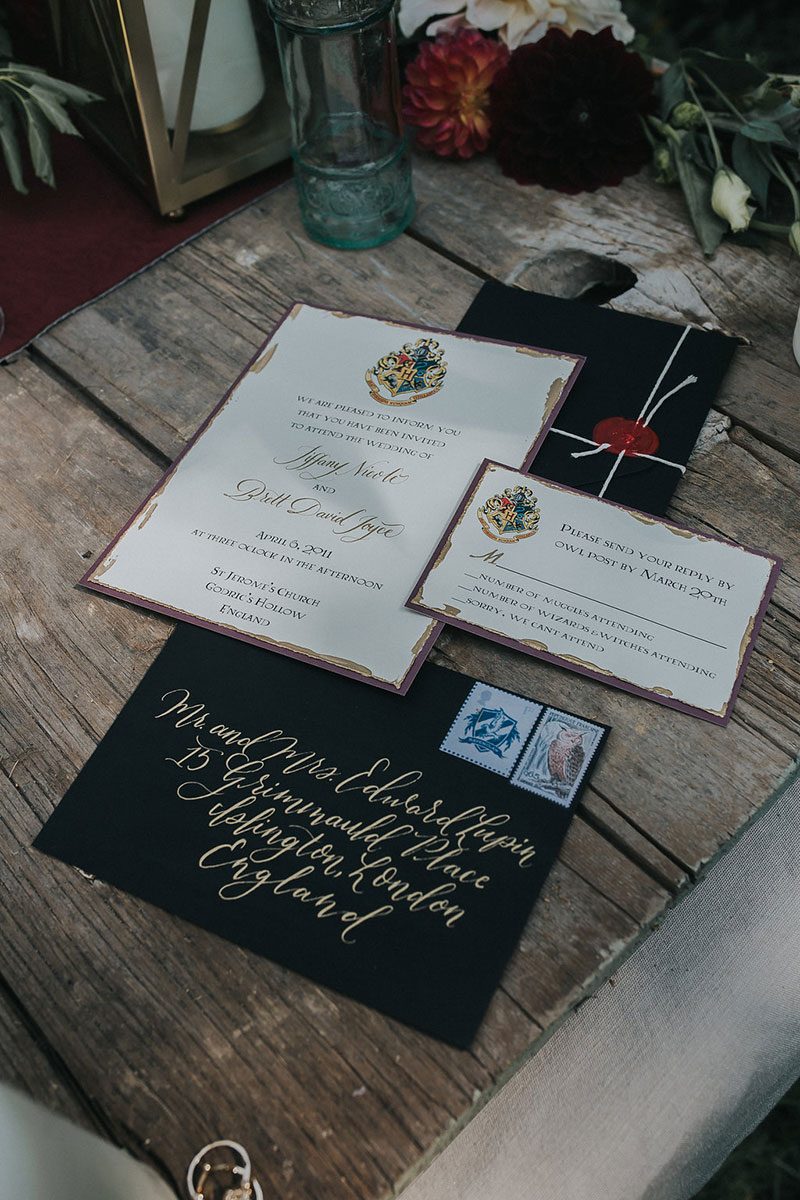Elegantly gorgeous Harry Potter wedding decor