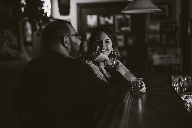 A whimsical sitcom-themed wedding with a private vow reading