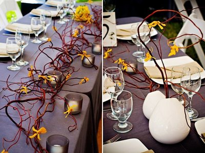 Non-floral wedding centerpieces