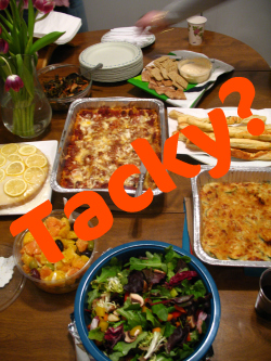 Is a potluck wedding tacky or is it OK to ask your guests to bring food to your wedding reception?