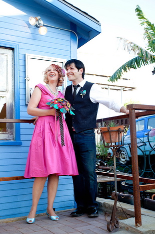 Jenell & Joe’s sassy & informal Phoenix arts district wedding