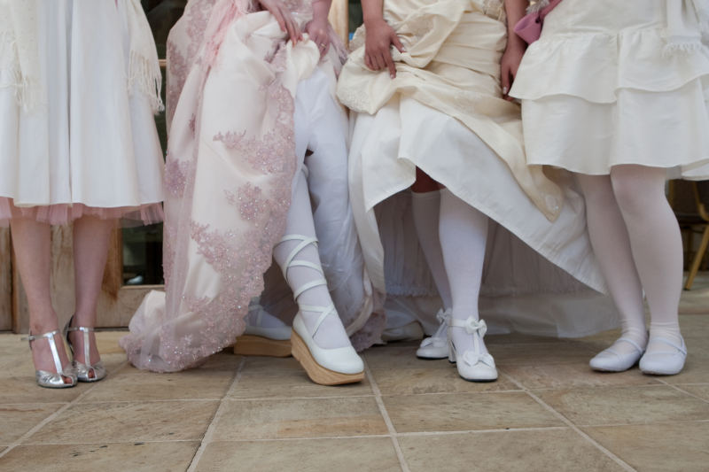 Anli & Laura's Lesbian Gamer Geek Wedding 12 from Offbeat Wed (formerly Offbeat Bride) lolita fashion wedding on offbeat bride alternative wedding ideas from Offbeat Wed (formerly Offbeat Bride)