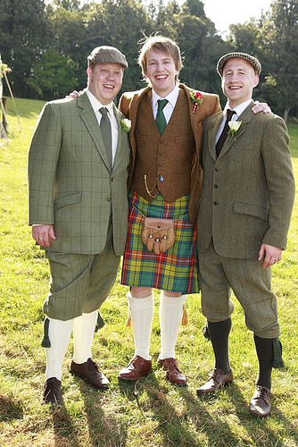 Let’s ogle this dapper groom in a kilt
