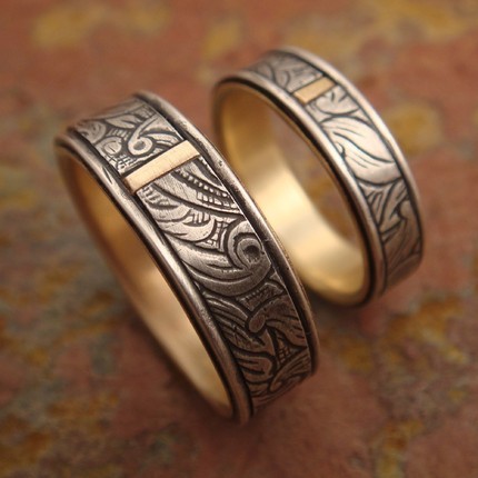 Wedding bands that help you afford your honeymoon from Down to the Wire Designs