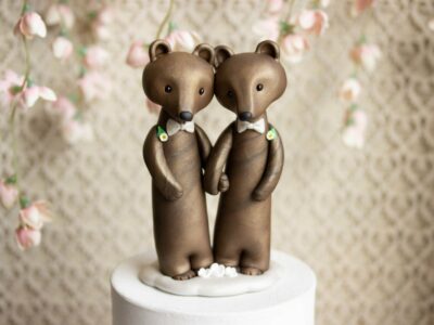 bear grooms cake topper on offbeat bride - Unique gay and lesbian cake toppers bear grooms cake topper on offbeat bride
