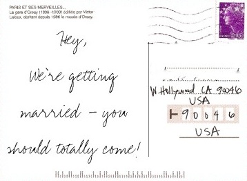 Casual wedding invitations and the insanity of writing out “Two Thousand and Fifteen”