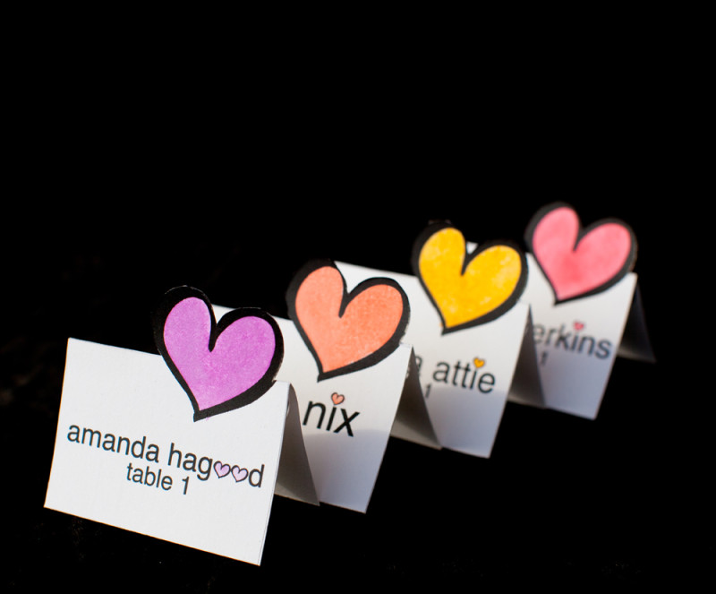 Punch your guests in their eyeballs with awesome pop-up place cards!