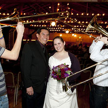 Sarah & Javier’s foodie winter log cabin wedding