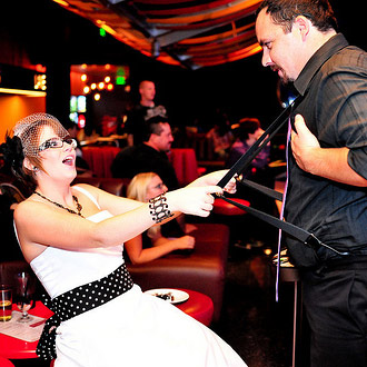 Lauren & Chris’ polka dot bowling alley wedding