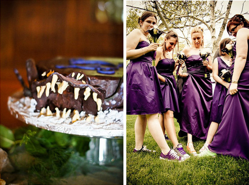 Abby & Kyle’s lightsabers and WoW villains geektastic wedding