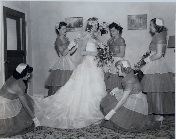Vintage snack: a chiffon and embroidered veil bonanza
