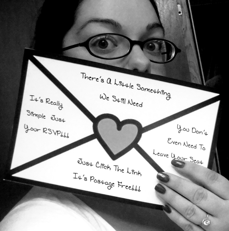 A cute, non-aggressive, way to remind your guests to send those errant RSVPs