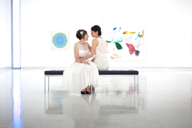 Butterflies, succulents, and an art museum wedding in San Diego