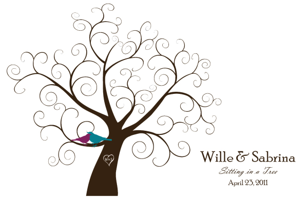 Downloadable fingerprint tree guestbook