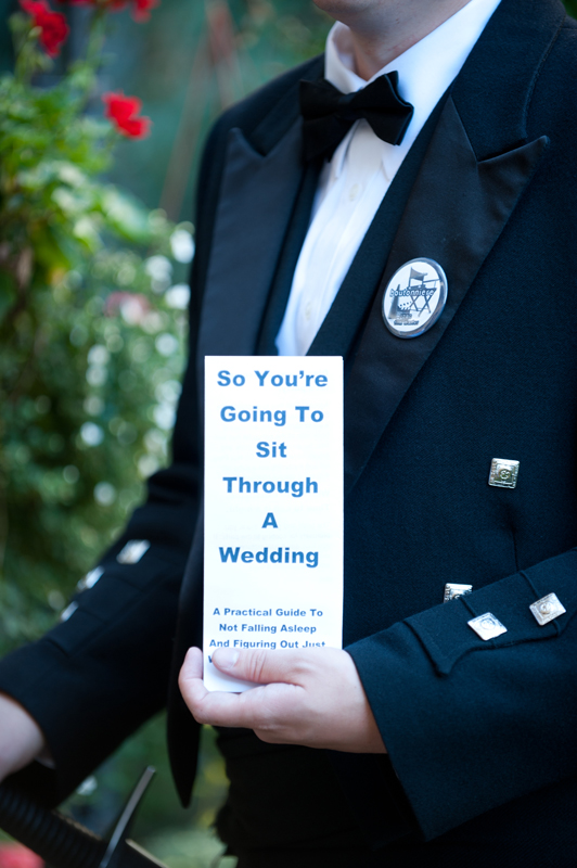 Funny wedding program: So you’re going to sit through a wedding – DOWNLOADABLE FILE