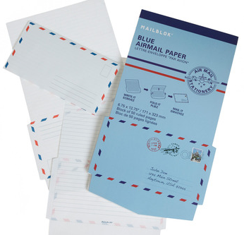 Air-mail stationery for adorable Thank-You cards