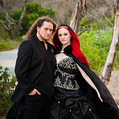 Lara & Mark’s fiery medieval-inspired handfast wedding