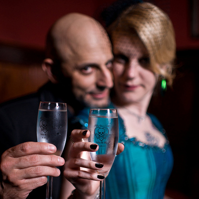 Valerie & Buz’s San Francisco speakeasy cocktail party wedding