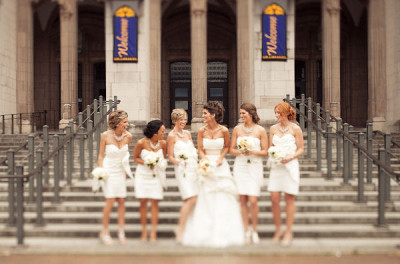 All in white - Behold these bridesmaids in white dresses All in white