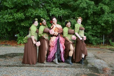 homemade steampunk dress 7 - How a bride and her mother hand-crafted a fantastical steampunk wedding ensemble homemade steampunk dress 7