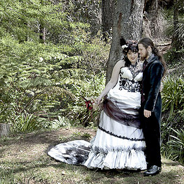 Chayla & Corey’s gothic garden wedding