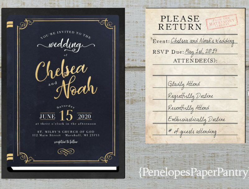 Literary wedding invitations for bookworms and academics in love [UPDATED]