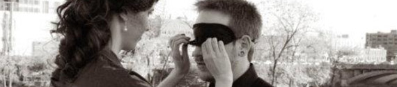Add suspense with a blindfolded first look (+ 7 other unique first look ideas!)