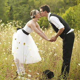 Dagny & Charlie’s toys noise and tattoos goofball wedding