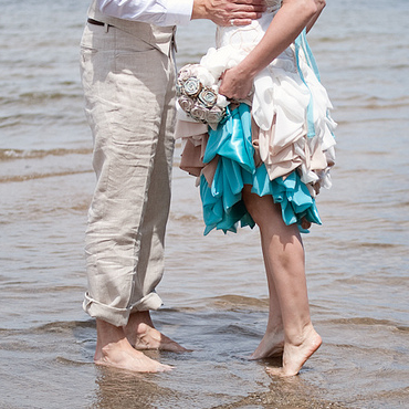 Nicole & Josh’s eco-friendly camping trip wedding