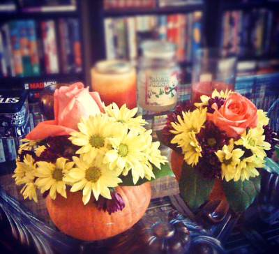 f93135961d7611e288f622000a1e8cb3 7 1 - Turn small pumpkins into vases for your floral centerpieces f93135961d7611e288f622000a1e8cb3 7 1