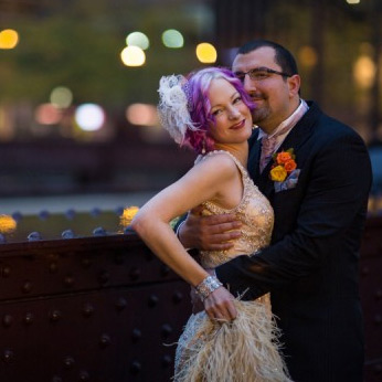 Val & Theron’s sparkly foodie costume change wedding