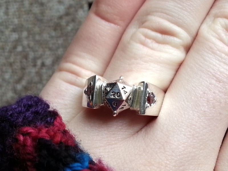 How I made a d20 engagement ring for my secret lesbian D&D proposal