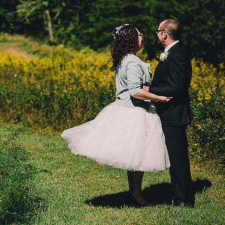 Megan & Joe’s relaxed daytime wedding with a hug line