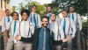 Anthony Barlich Well Groomed 1 - Navy suit, gingham shirt, slim tie, and vans: advice for grooms on how to find their style Anthony Barlich Well Groomed 1