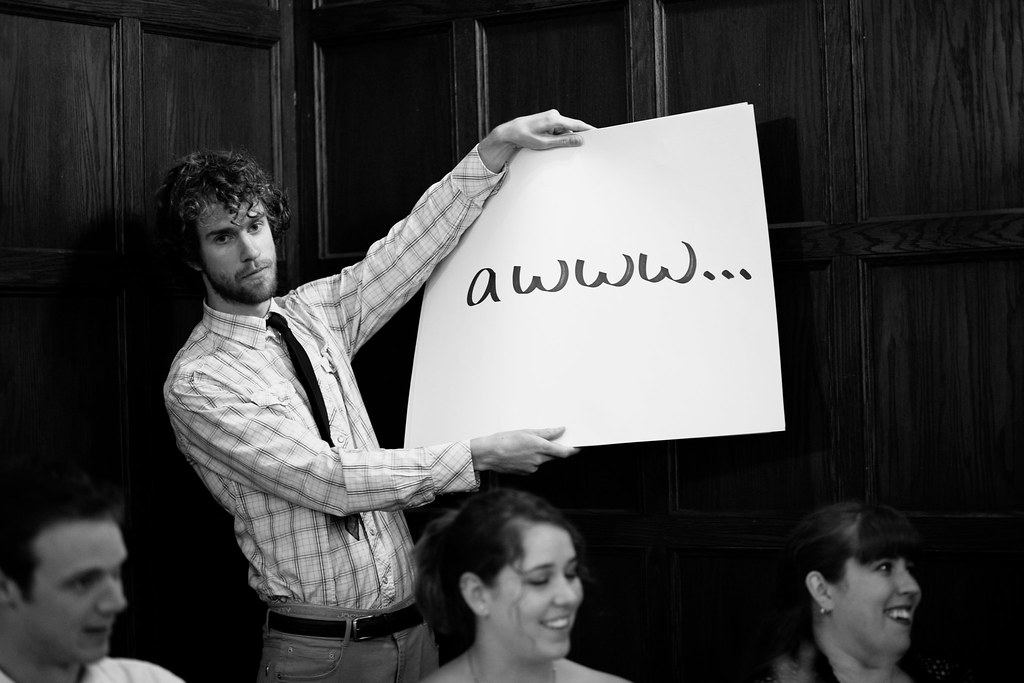 Cue guests to participate in your ceremony with wedding cue cards