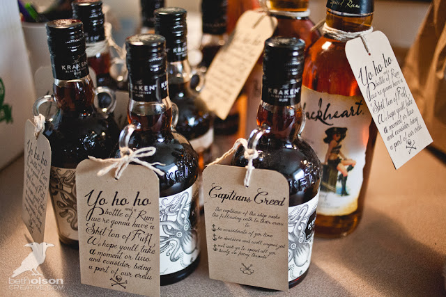 How to propose to your “wedding crew” with pirate-themed booze-y gifts