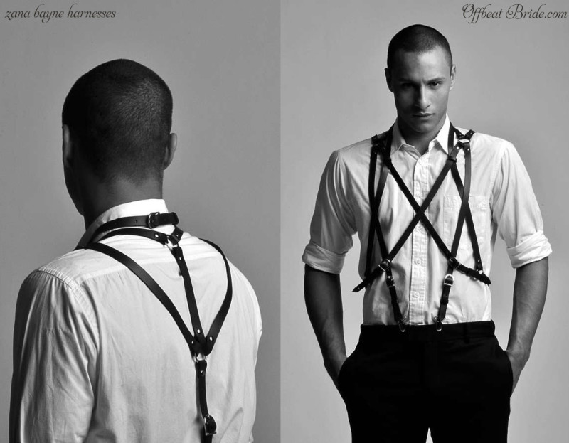 Up your wedding outfit’s sexiness with leather harnesses