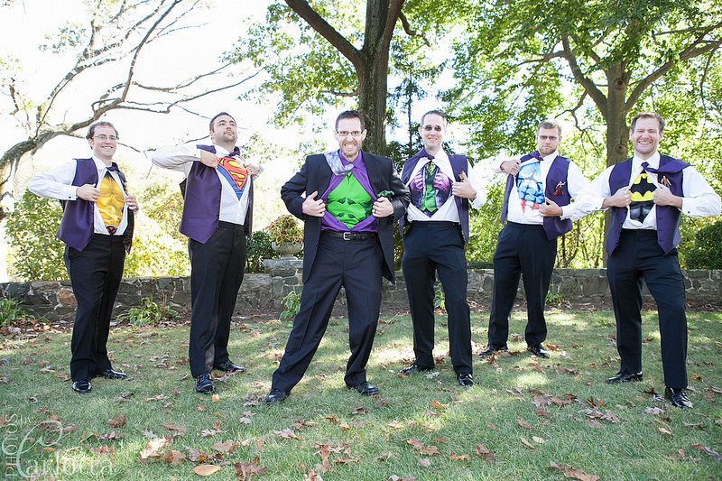Kim & Chris’ science and superheroes wedding