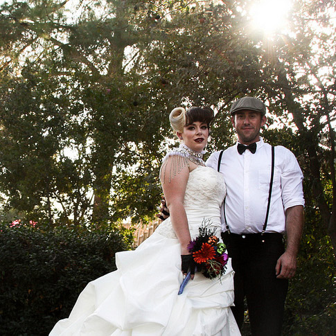 Charlie & Blaine’s 1950s style skull wedding