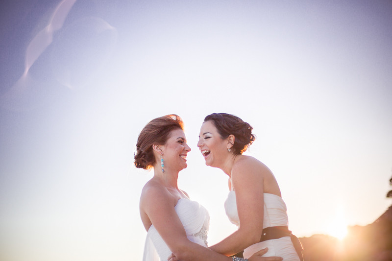 A lesbian Cape Cod wedding with a dog ring bearer