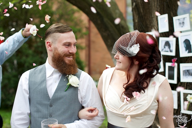 Miranda & Nathan’s short dresses and big beards wedding