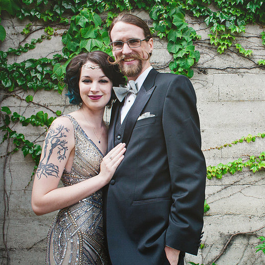 Cait & Matt’s nerdy art deco and TARDIS blue wedding