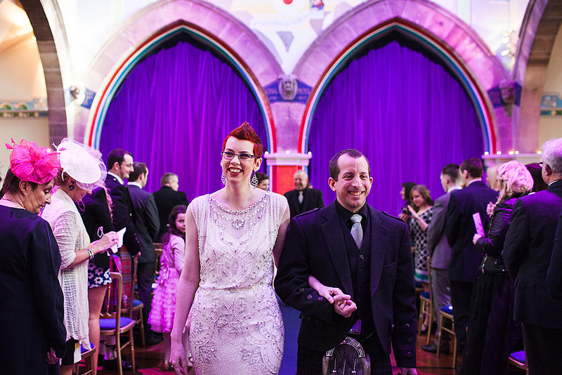 Ruth & Kit’s Scottish/American faux-hawks and kilts wedding