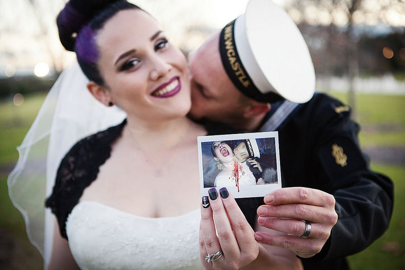 Jess & Pete’s glam horror and zombie wedding
