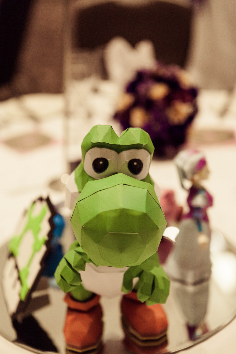 Jen & Rod’s papercraft-y city gamer wedding